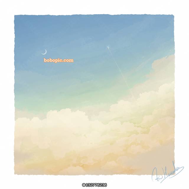 原创, sky, 夕阳, 蓝天