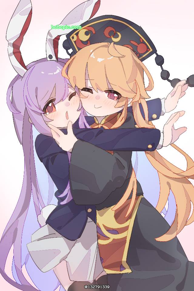 东方, 东方Project, 女孩子, 纯狐, 铃仙・优昙华院・因幡, yuri, Reisen Udongein Inaba/Junko