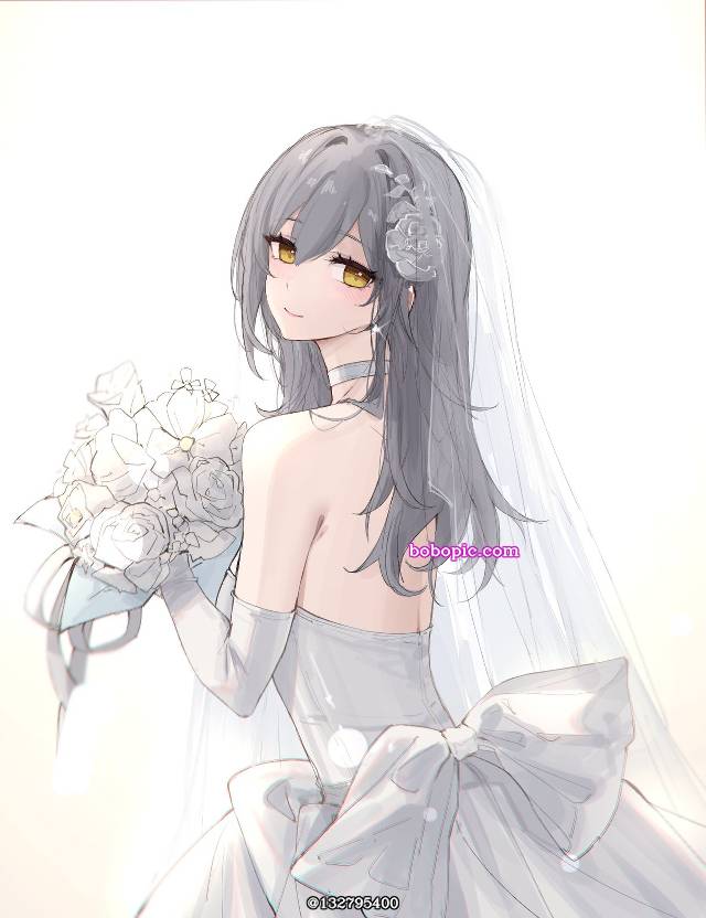 Honkai: Star Rail, 崩坏：星穹铁道, Trailblazer (Star Rail), 星（星穹铁道）, 崩坏：星穹铁道1000收藏, 婚纱, party dress, 魅惑的乳沟, bouquet