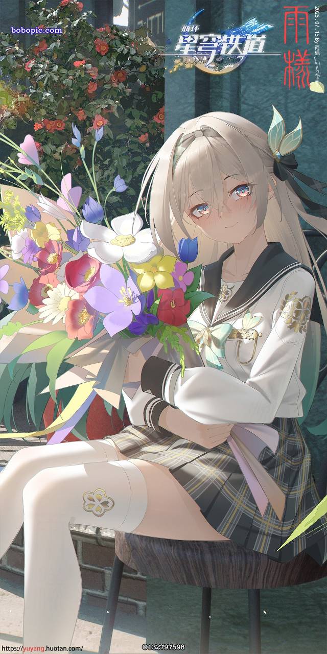 Firefly, 流萤（星穹铁道）, Honkai: Star Rail, 崩坏：星穹铁道, 魅惑的脸, 二次创作, 插画, 女孩子, 崩坏：星穹铁道500收藏