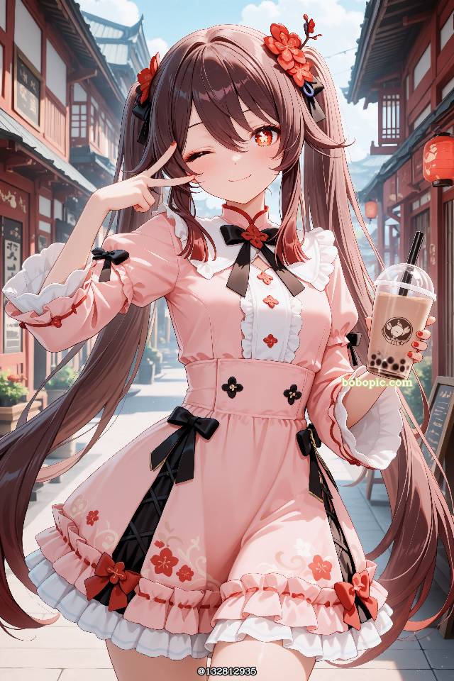 Genshin,HuTao,原神,小女孩,胡桃图片