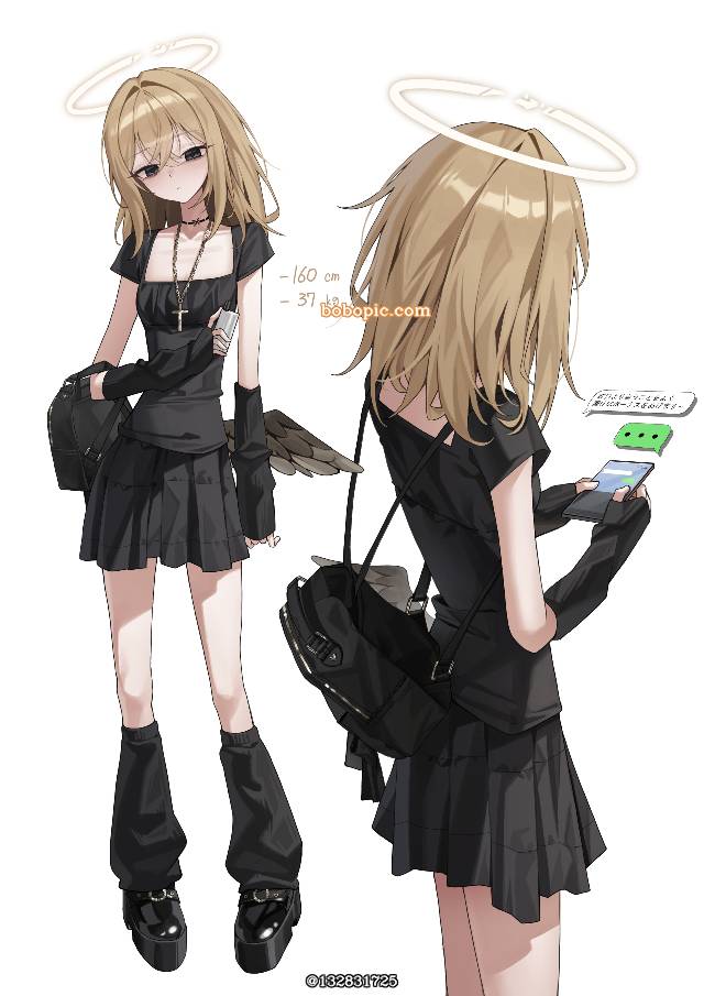 angel, fallen angel, 女孩子, 平胸