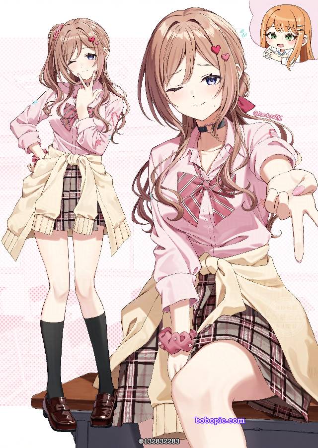 Gakuen IDOLM@STER, Rinami Himesaki, 偶像大师, uniform, tied around the waist, 美甲