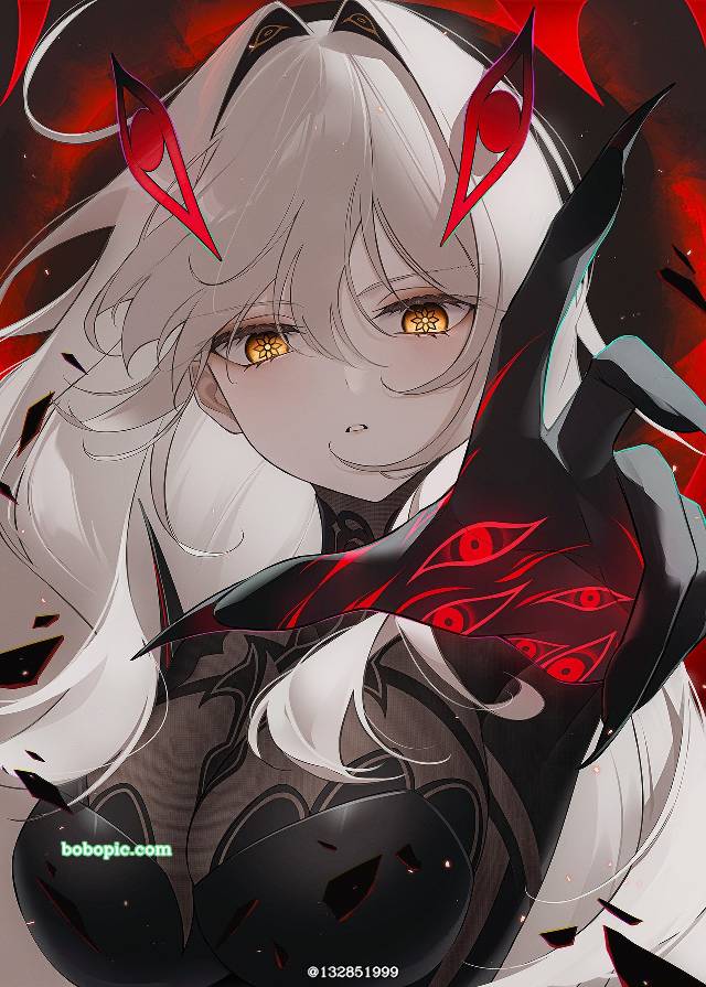 Genshin Impact, large breasts, 女孩子, 白发