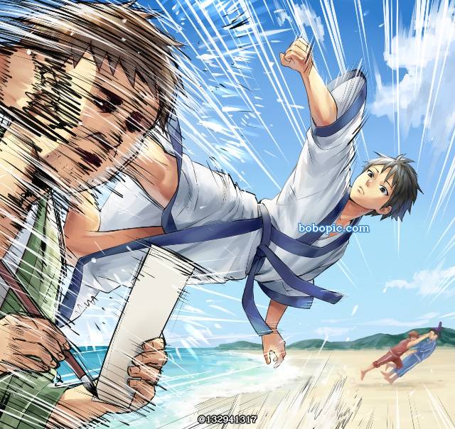 Gag Manga Biyori, Marine Day, Bashou, summer festival, feet