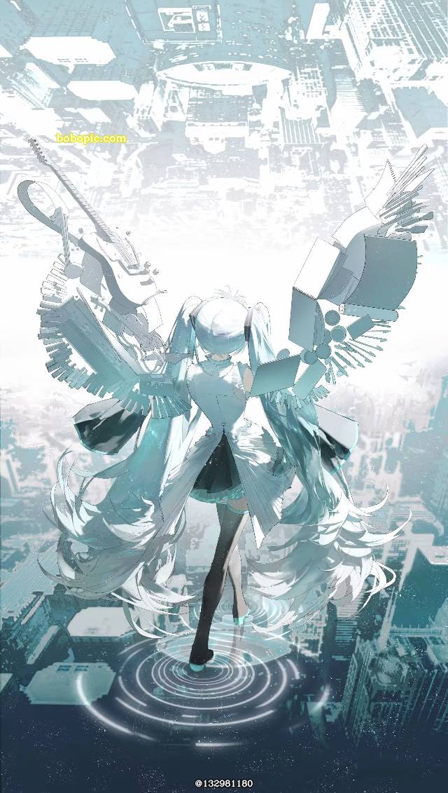 女孩子, 初音未来, illustration, painting