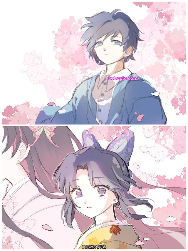 原创, 义勇×忍, 富冈义勇, 蝴蝶忍, 鬼灭之刃, Demon Slayer: Kimetsu no Yaiba 1000+ bookmarks