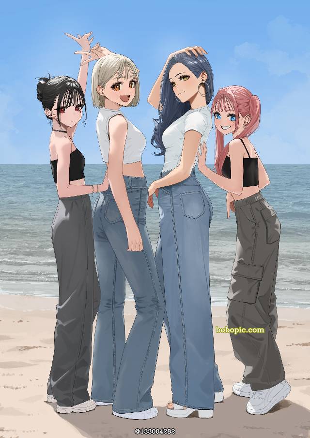 女孩子, 原创, 海滩