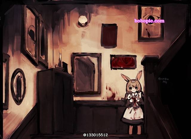 女孩子, 兔子, 兽耳, blood