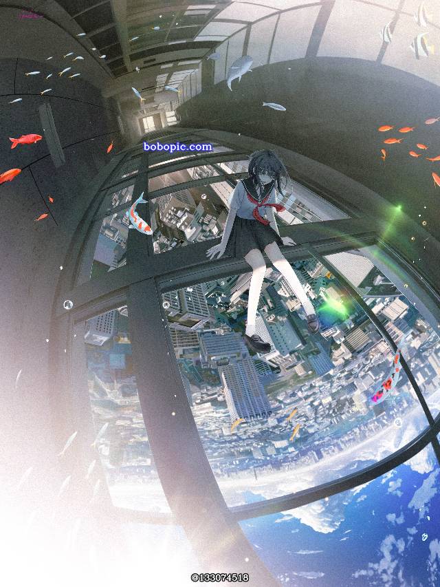 background, 风景, 原创, 女孩子, sky, 夏天, fisheye