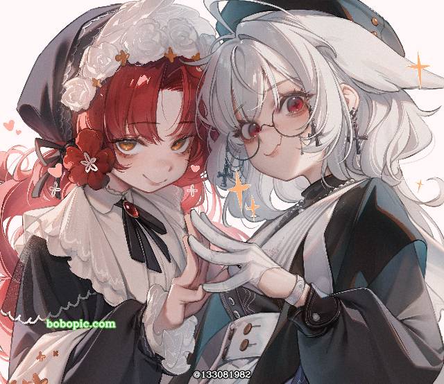 女孩子, round glasses
