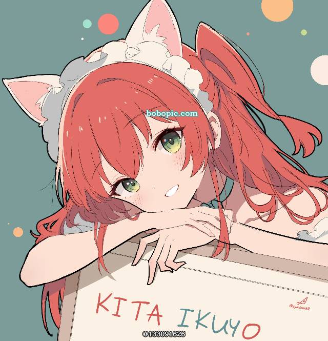 Ikuyo Kita, 女孩子, red hair, smile