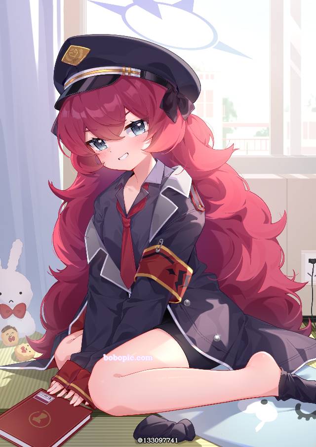枣伊吕波, 碧蓝档案, 萝莉, 大腿, red hair