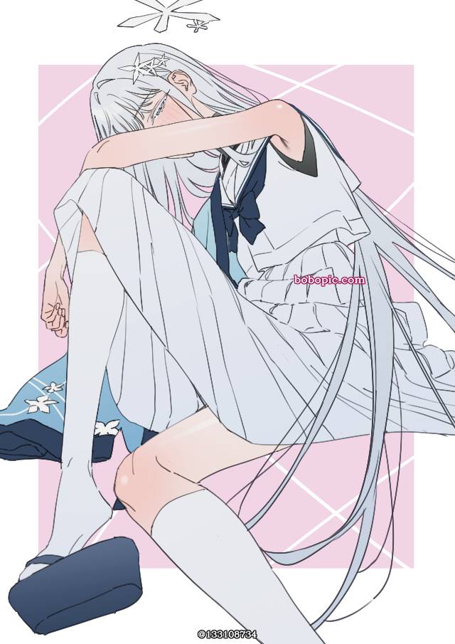 碧蓝档案, Goryou Nagusa, white sailor uniform