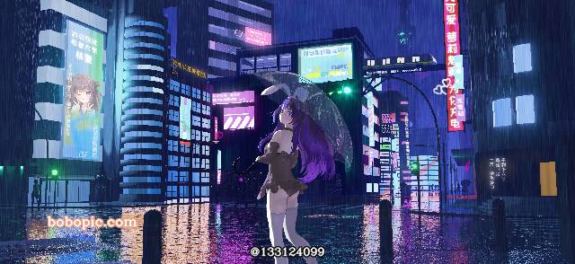 女孩子, night view, bunny girl