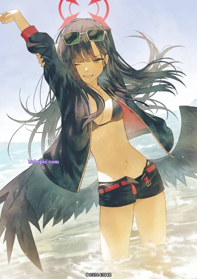 碧蓝档案, 仲正一花, Blue Archive 1000+ bookmarks, handsome girl, 抛媚眼