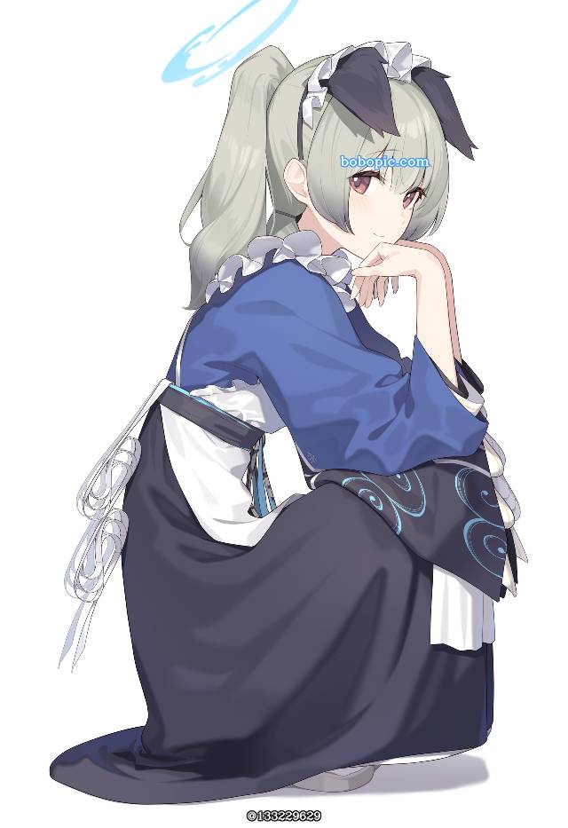 碧蓝档案, Satohama Umika, 原作, ponytail, 马尾
