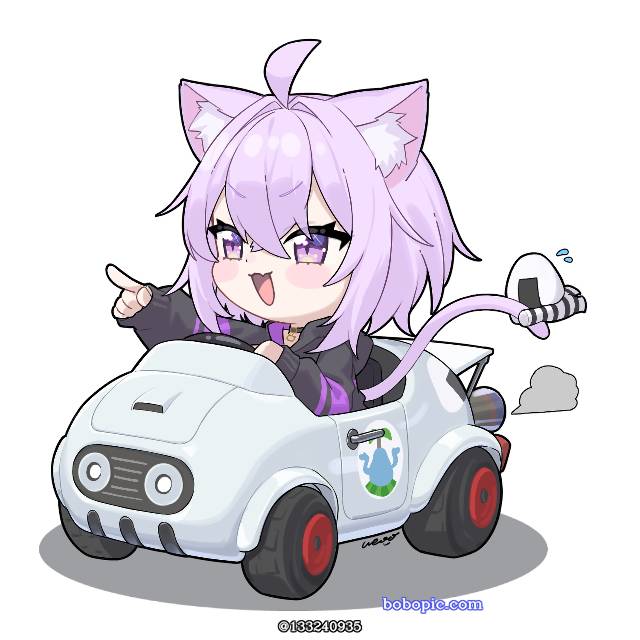 Hololive, 猫又小粥, Nekomata Okayu fanart, 虚拟YouTuber 500收藏