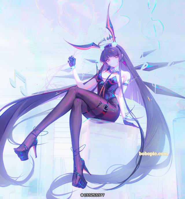 明日方舟, 阿尔图罗（明日方舟）, 塑心（明日方舟）, black hair, 黑丝袜
