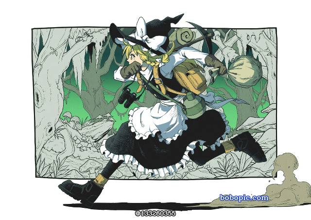 东方, 雾雨魔理沙, 东方Project, magic forest