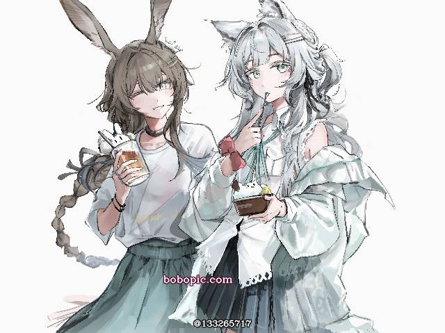 Arknights, 明日方舟, 女孩子, 阿米娅（明日方舟）, 迷迭香（明日方舟）
