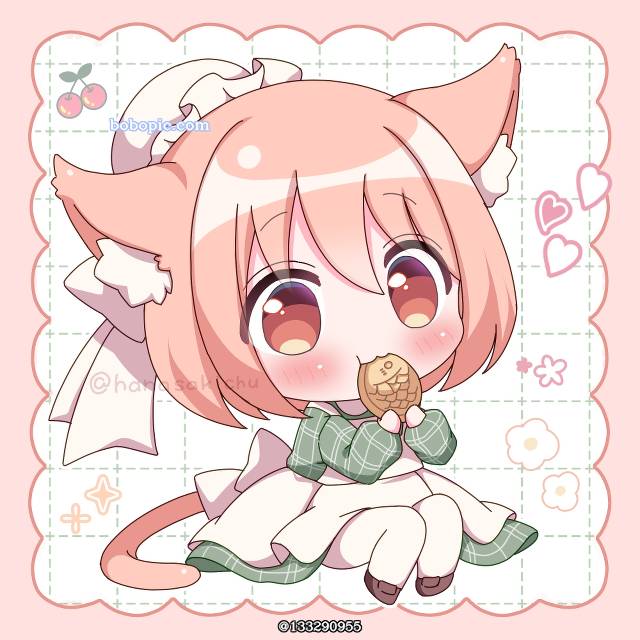 女孩子, moe, chibi, cat ears, 女仆, 兽耳