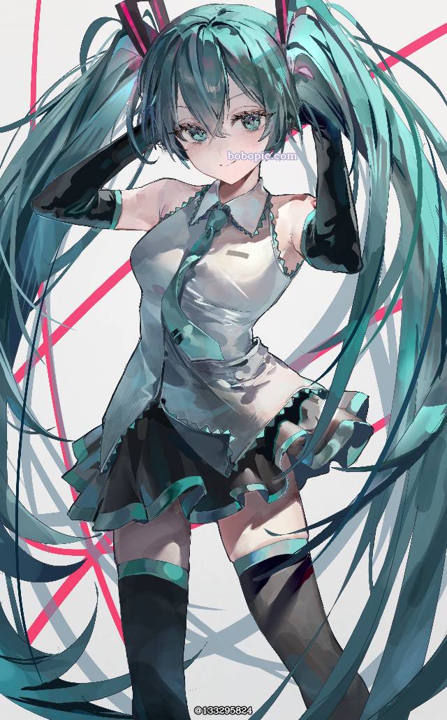 初音未来, 女孩子, Vocaloid, vocaloid, 双马尾