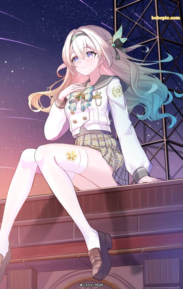 流萤（星穹铁道）, 崩坏：星穹铁道, Honkai: Star Rail, 女孩子, uniform, 崩坏：星穹铁道100收藏, 流萤「春日手信」
