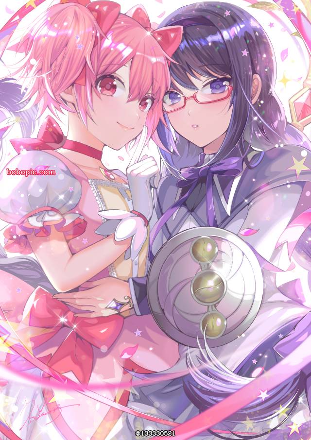 焰圆, 魔法少女小圆, 鹿目圆, 版权, 女孩子, madomagi, 晓美焰, Madoka☆Magica 100+ bookmarks