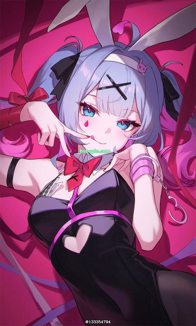 初音未来, 女孩子, Rabbit hole, 双马尾, 兔女郎, 黑裤袜