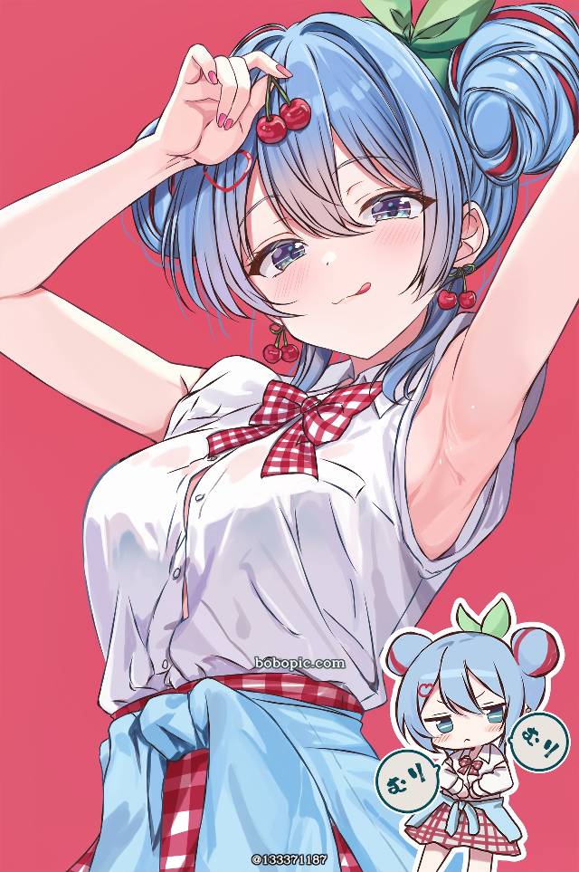 初音未来, 腋下, uniform, shirt, 美甲