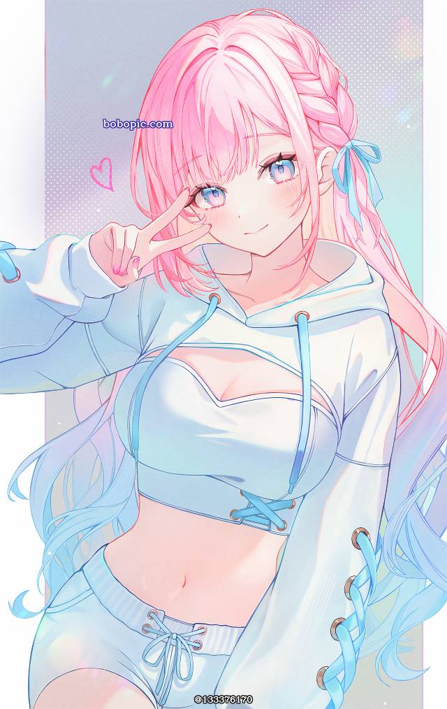 女孩子, 原创, 美甲, 热裤