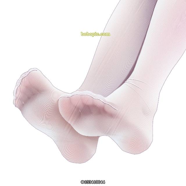 女孩子, 着袜足底, 脚底, 脚指, White silk pantyhose, 美腿, stocking
