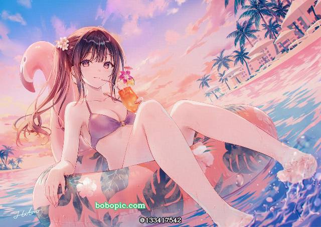 原创, 泳装, 比基尼, 裸足脚底, 游泳圈, flamingo, 原创3000收藏