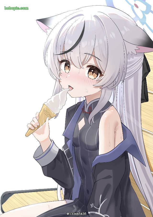 碧蓝档案, Sunohara Kokona, sweat, ice cream