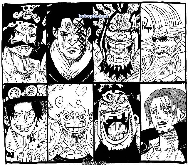 路飞, ONE PIECE, Portgas D. Ace, shanks, black beard, Roger Pirates, One Piece 100+ bookmarks