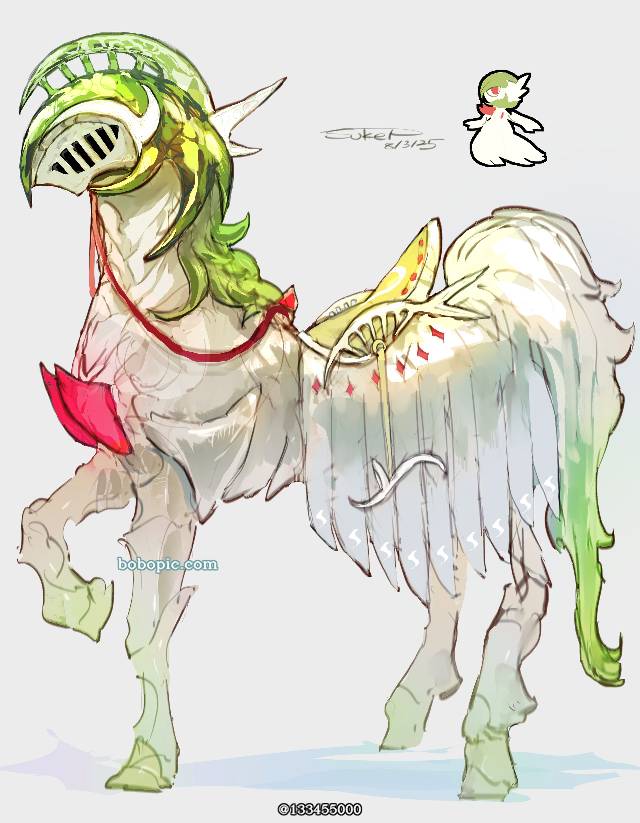 Mega Gardevoir, 精灵宝可梦, 口袋妖怪, 厚涂, 马