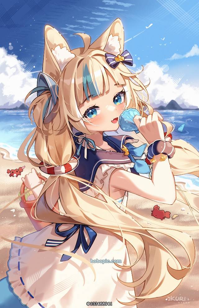 积雨云, 二次创作, Virtual Youtuber 100+ bookmarks, 腋下, 兽耳, 金发