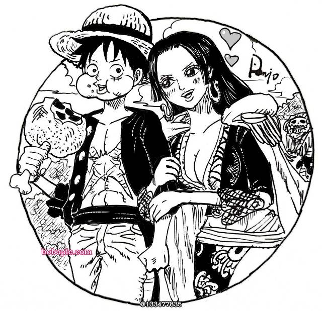 路飞, hancock, 波雅·汉库克, One Piece 100+ bookmarks