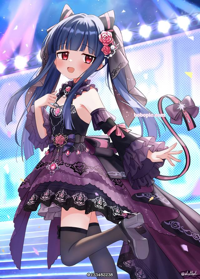 Yukimi Sajo, 黑裤袜, 萝莉, 黑丝袜, cat ears, 偶像大师 灰姑娘女孩, 双马尾