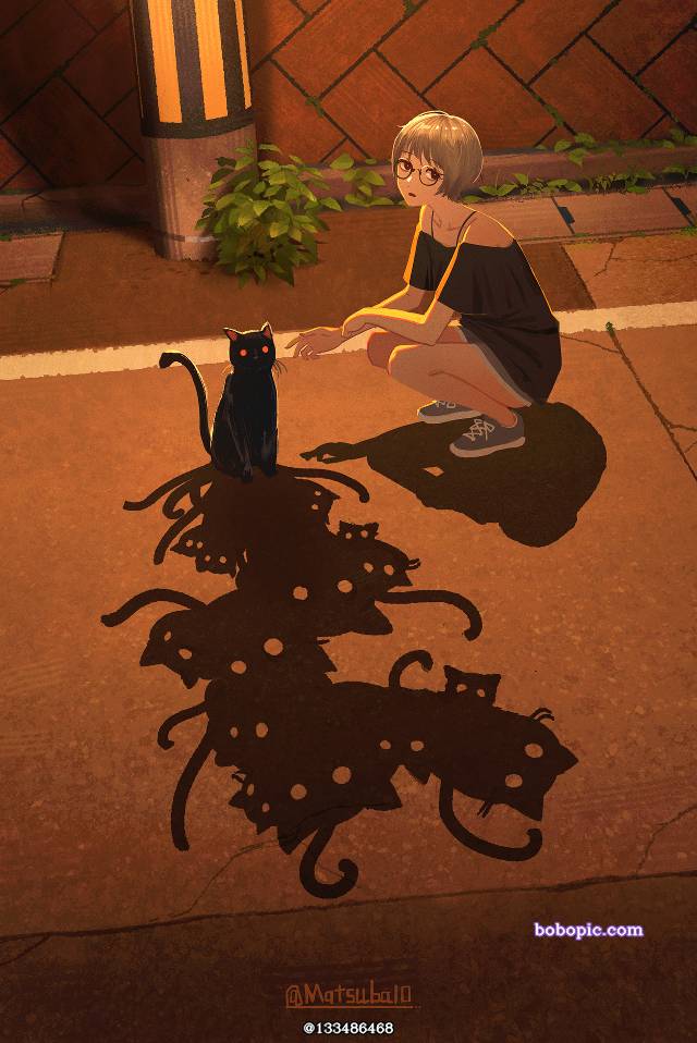 原创, background, female, cat