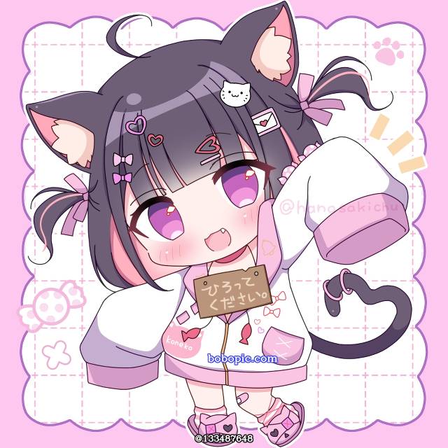 虚拟主播, chibi, 兽耳, 萌袖, Virtual Youtuber 100+ bookmarks