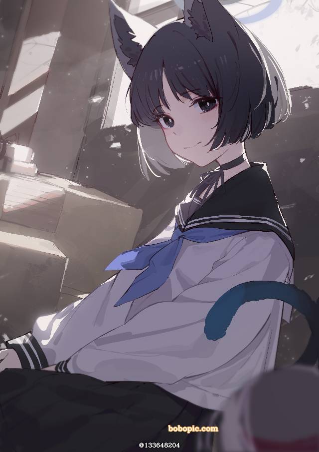 一张桐生桔梗,百花缭乱纷争调停委员会,蔚蓝档案绘画图片