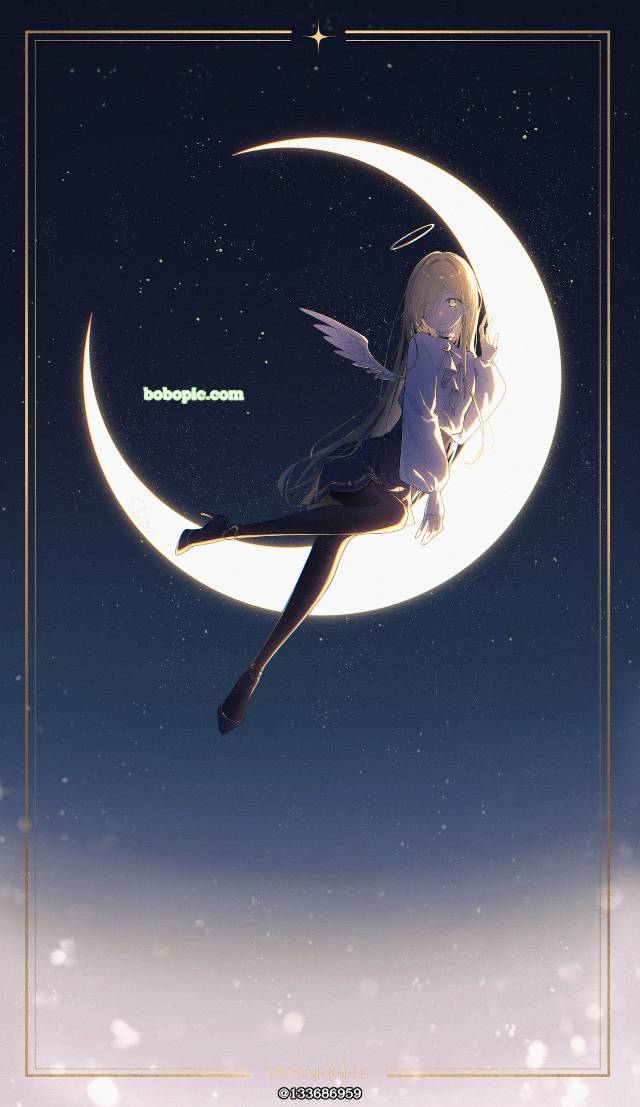 原创, 女孩子, moon