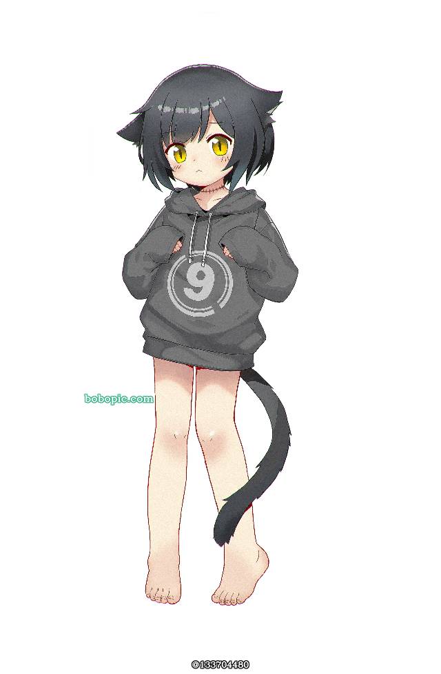 young girl, 萝莉, 赤脚, 裸足脚底, 脚指, animal ears, 兽耳, 巨大化妹子, 可爱, cat ears