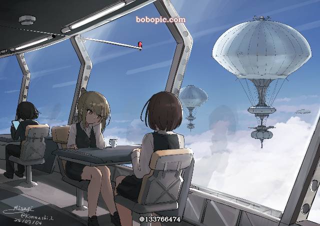 原创, 飞艇, 机械, 女孩子