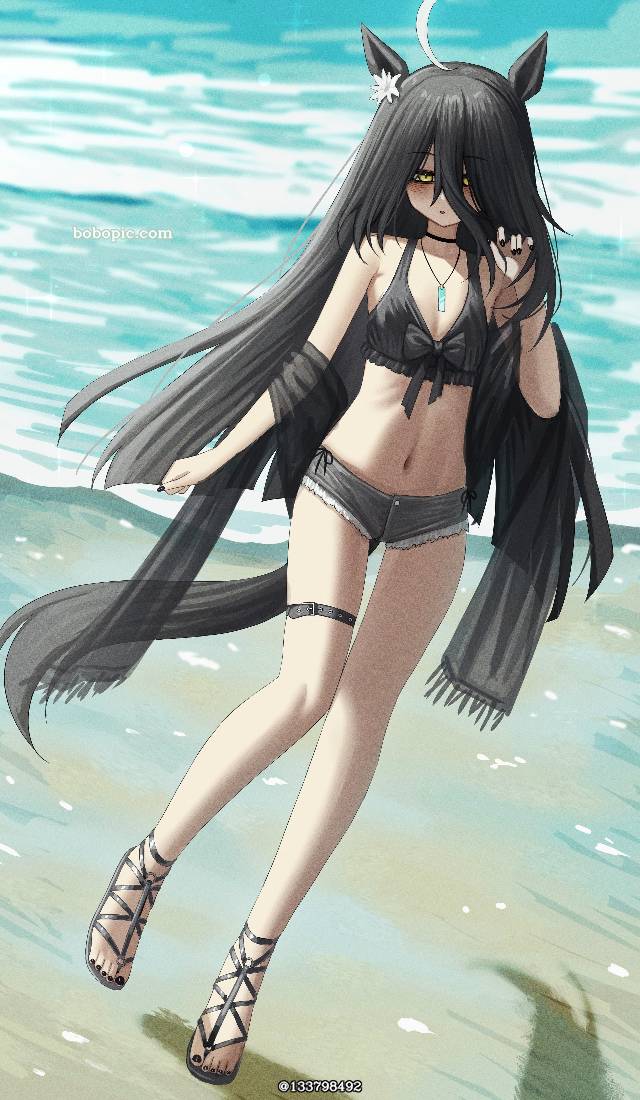 赛马娘Pretty Derby, 曼城茶座（赛马娘）, 泳装, sandals
