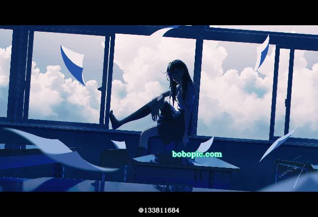 原创, 风景, fantasy, 女孩子, background, classroom, 积雨云