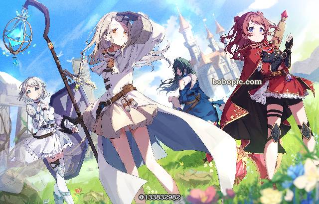 Gakuen IDOLM@STER, Saki Hanami, Temari Tsukimura, Lilja Katsuragi, Hiro Shinosawa