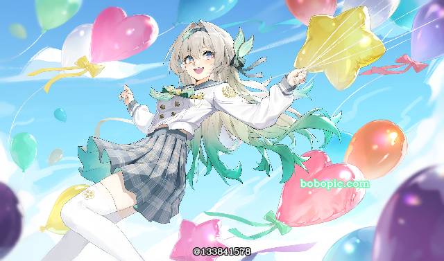 Honkai: Star Rail, 崩坏：星穹铁道, doujin, Firefly, 流萤（星穹铁道）, 崩坏：星穹铁道100收藏, 流萤「春日手信」, 气球